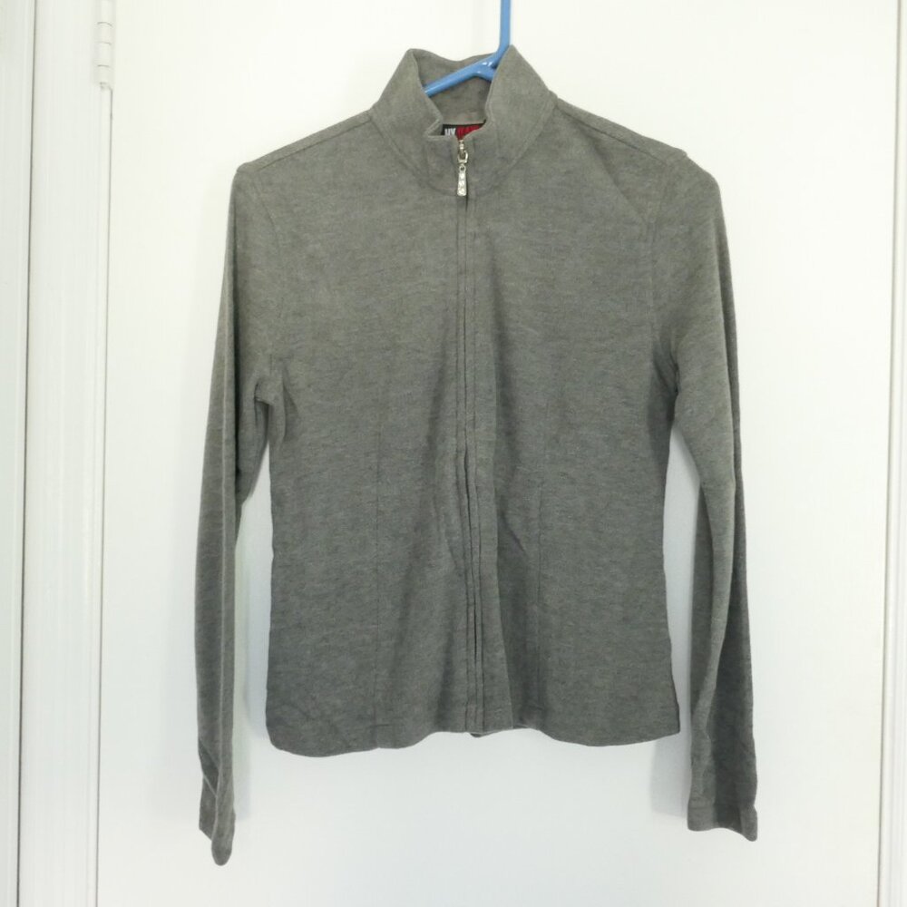 NEW New York & Co gray mock neck zippered super soft sweater size XS